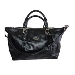 Coach Black Leather Tote Bag